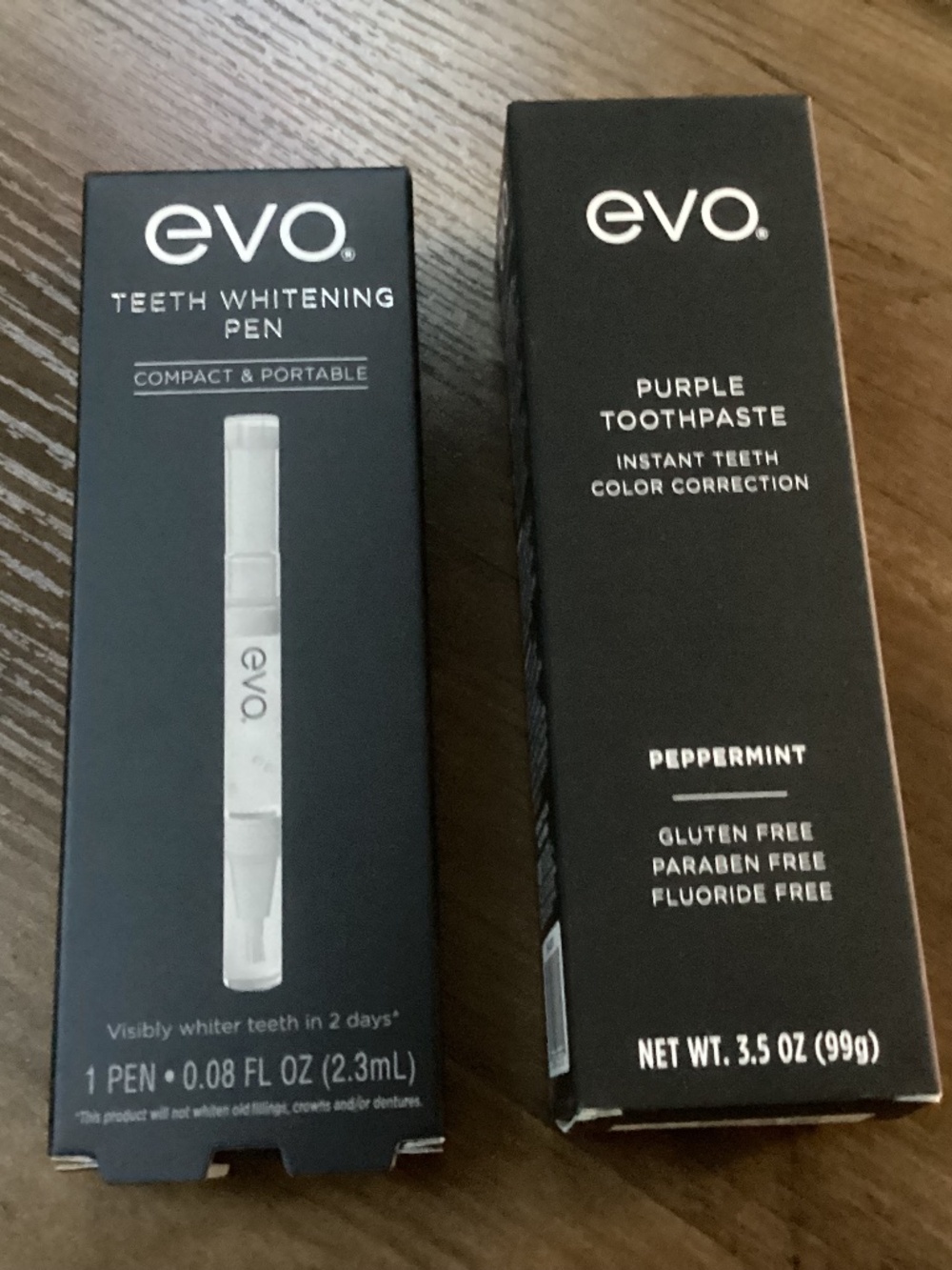 EVO Purple Toothpaste and Whitening Pen Bundle New